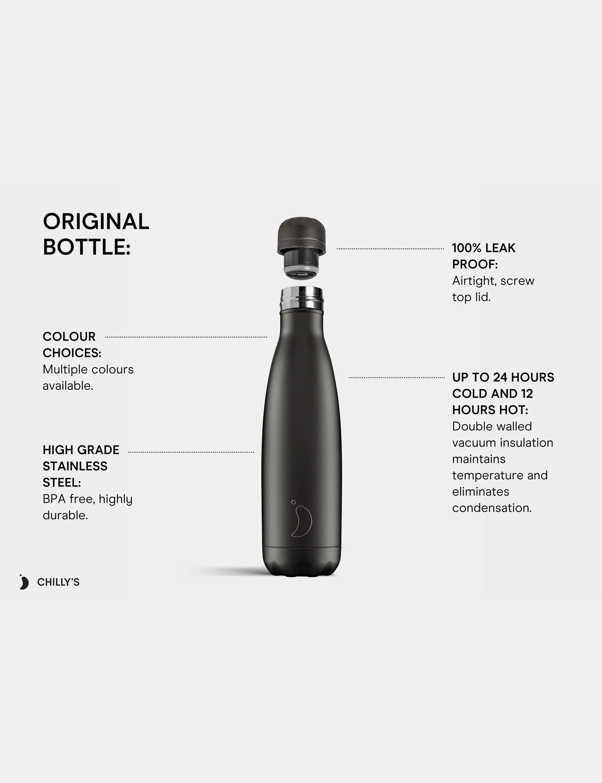 Original Water Bottle 500ml - Lavender Fog