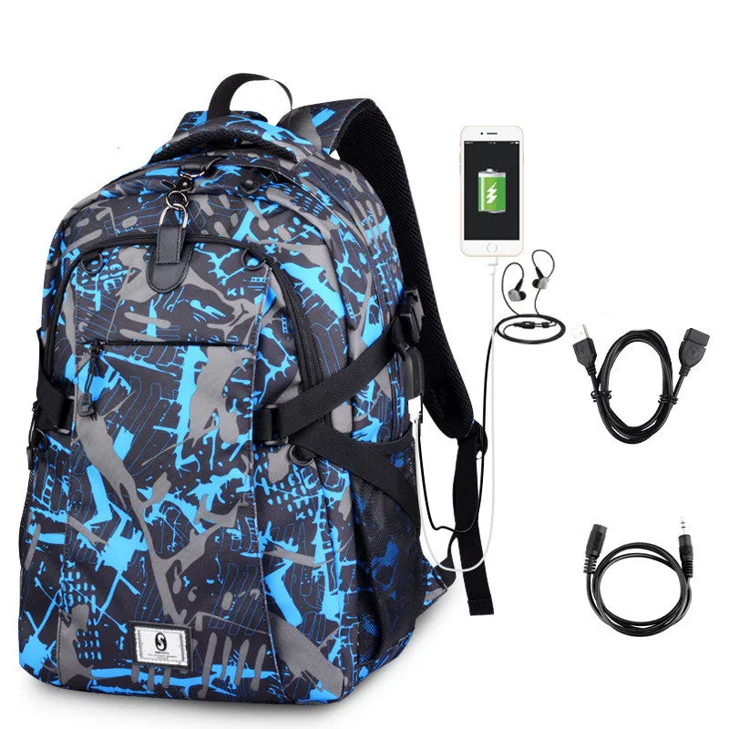 Oxford Cloth Student Men's School Bag