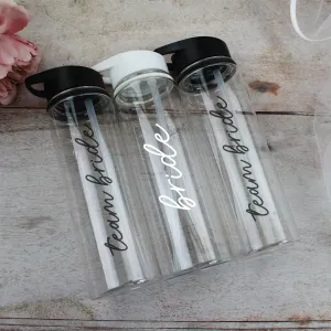 Personalised Black Team Bride & White Bride Water Bottles, 725 ml
