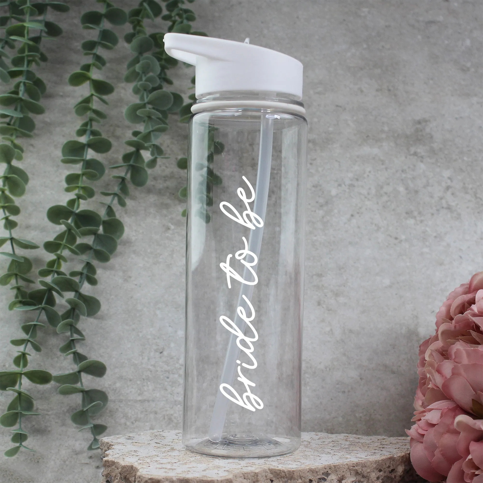 Personalised Pink Bride Squad & White Bride Water Bottles, 725 ml