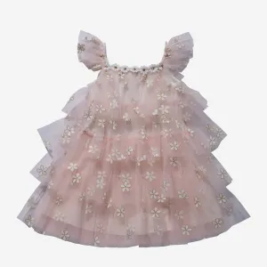 PETITE HAILEY Daisy Layered Tutu Pink