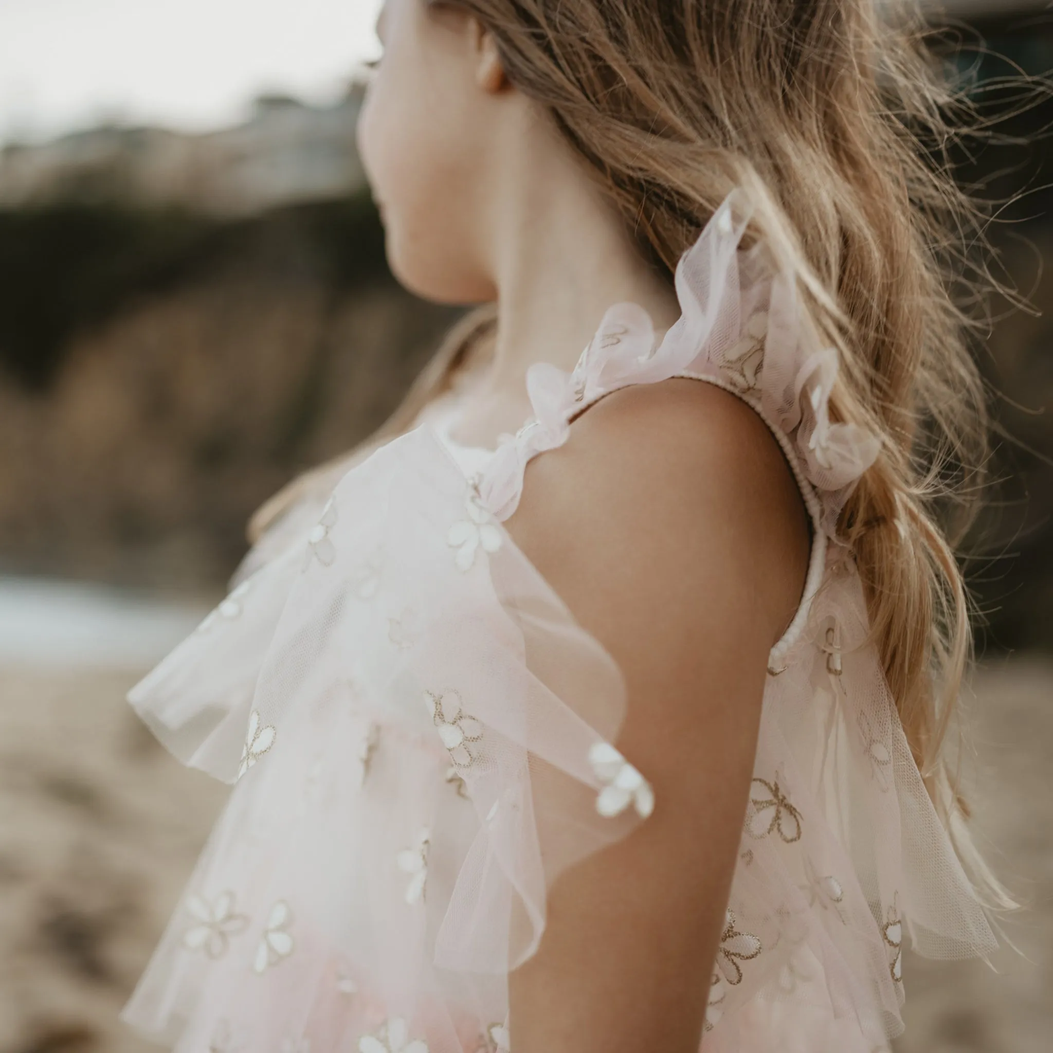 PETITE HAILEY Daisy Layered Tutu Pink