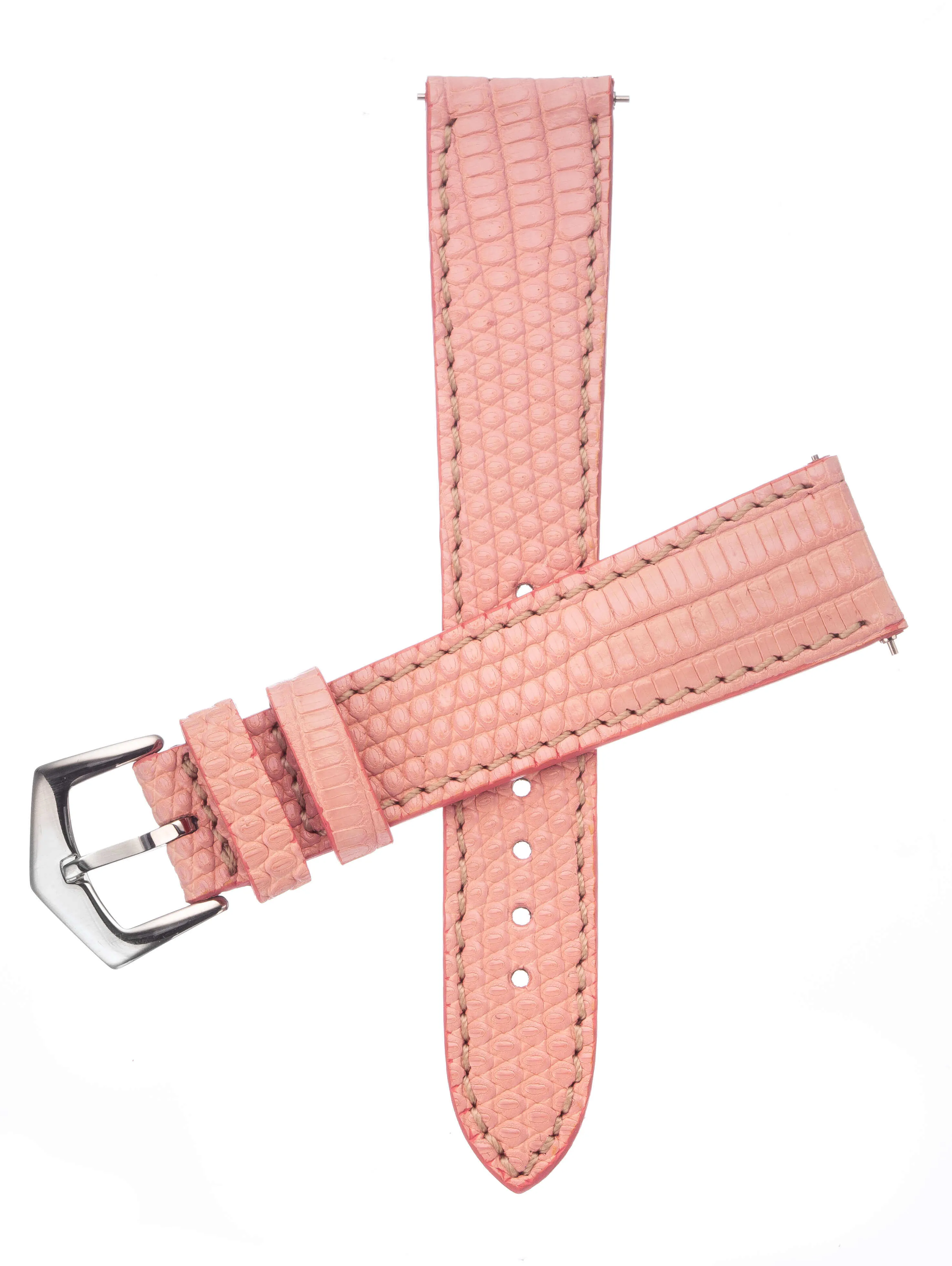 Pink Lizard Apple Watch Leather Band