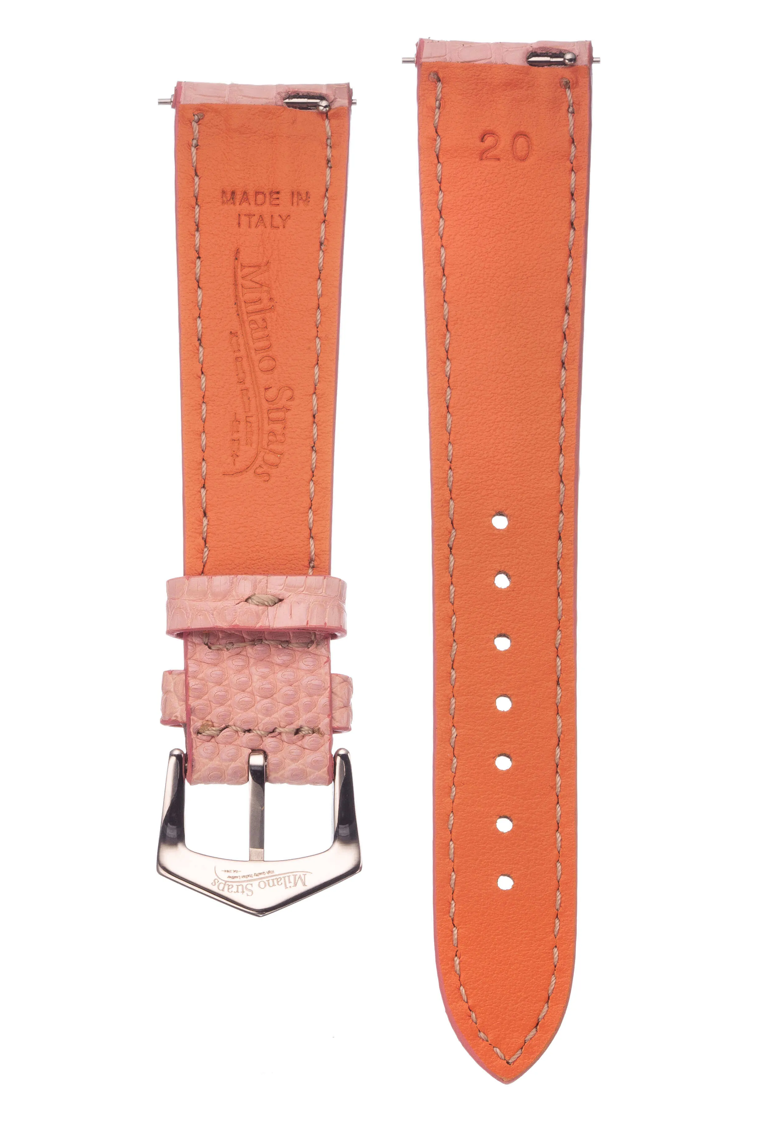 Pink Lizard Apple Watch Leather Band