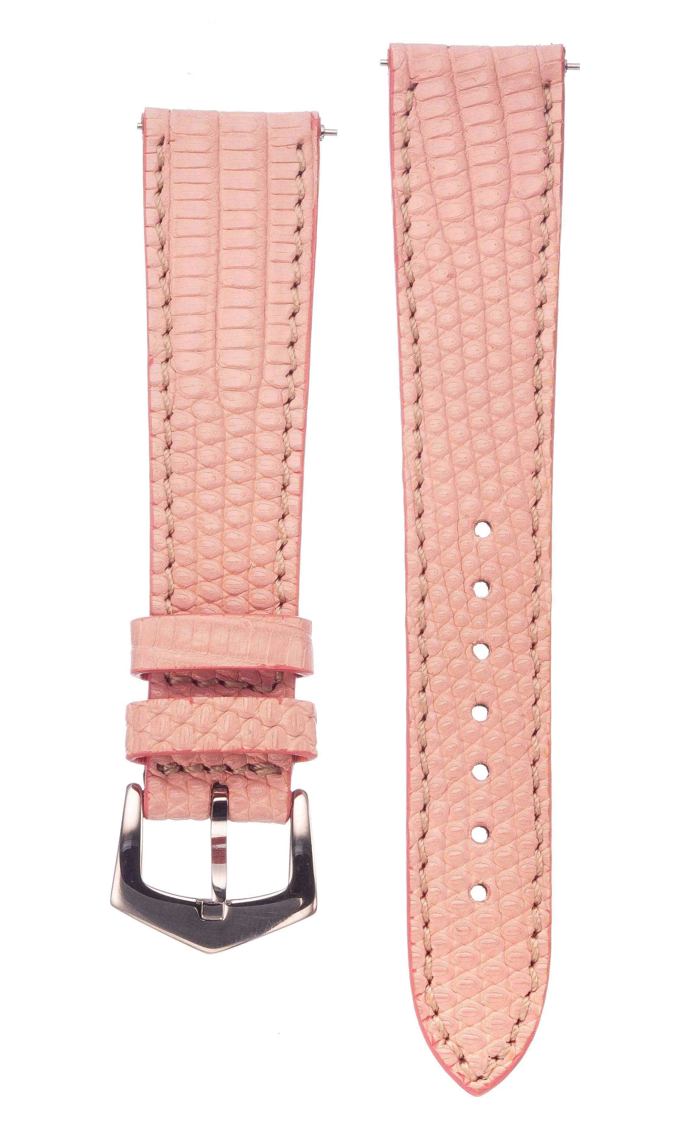 Pink Lizard Apple Watch Leather Band