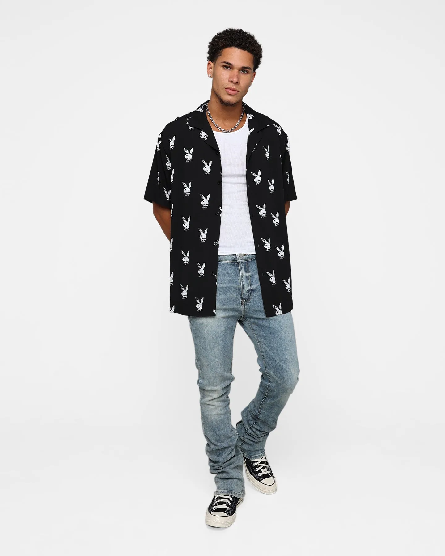 Playboy by Culture Kings Chrome Party Shirt Black