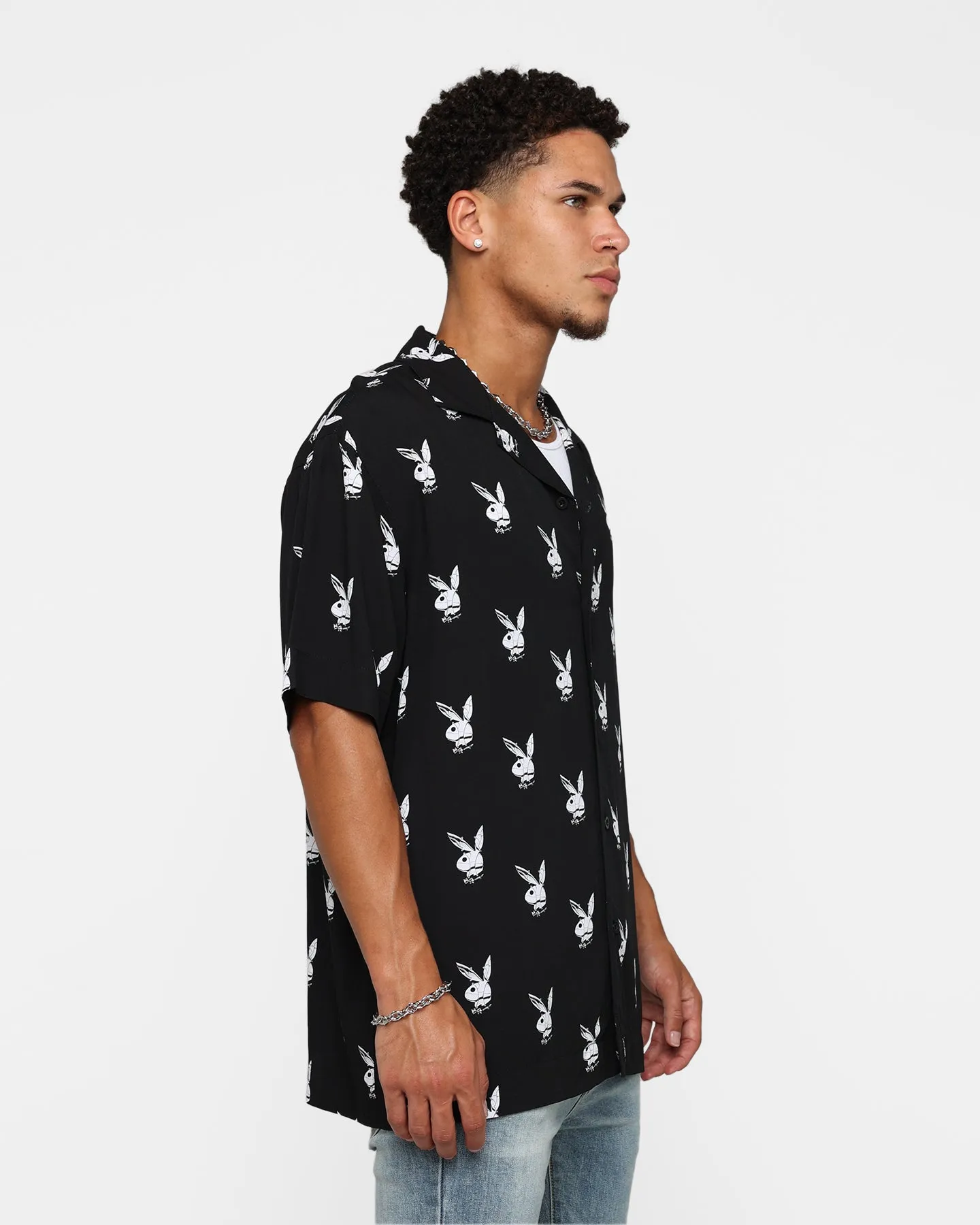 Playboy by Culture Kings Chrome Party Shirt Black