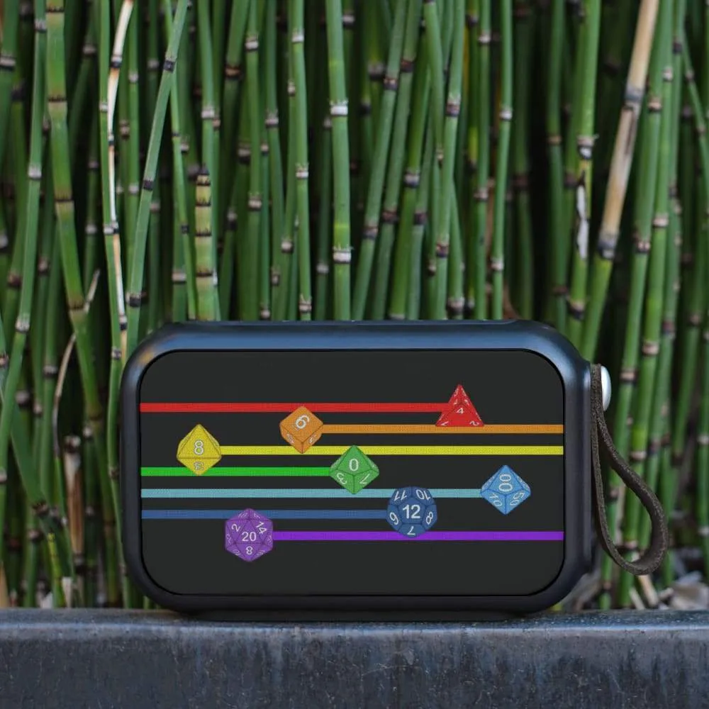 Polyhedral Pride - Rainbow Dice Bluetooth Speaker