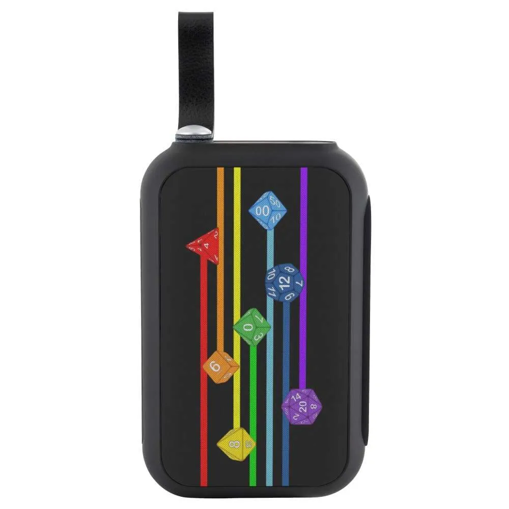 Polyhedral Pride - Rainbow Dice Bluetooth Speaker