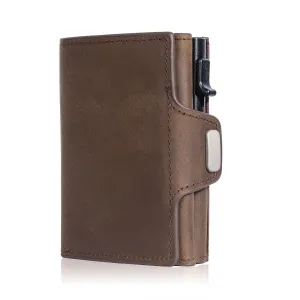 Pop-Up Credit Card Wallet – RFID & Genuine Leather