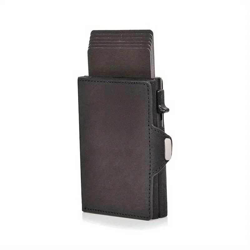 Pop-Up Credit Card Wallet – RFID & Genuine Leather