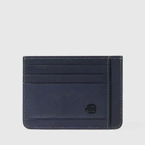 Porta Carte di Credito da Uomo Piquadro in Pelle David Blu