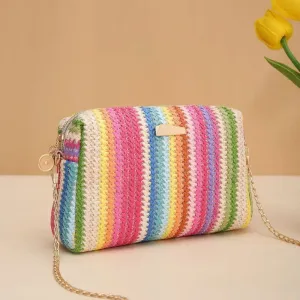 Rattan Knitting Women Straw Bag