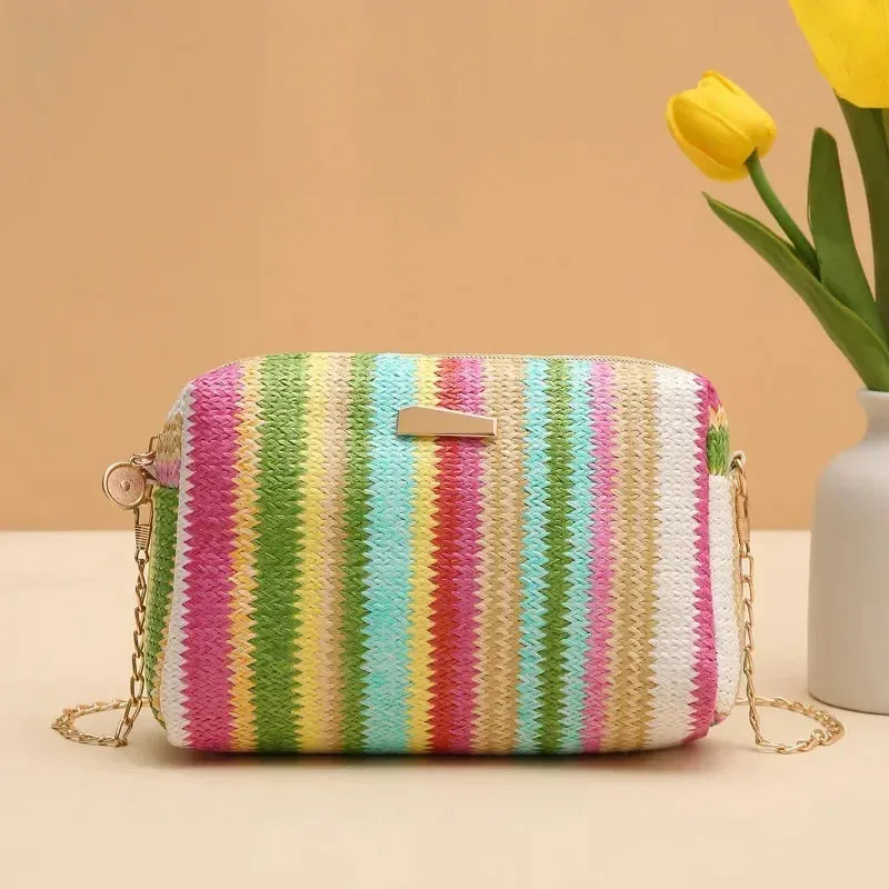 Rattan Knitting Women Straw Bag