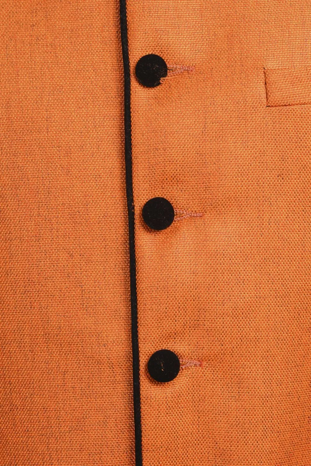 Rayon Orange Modi Nehru Jacket