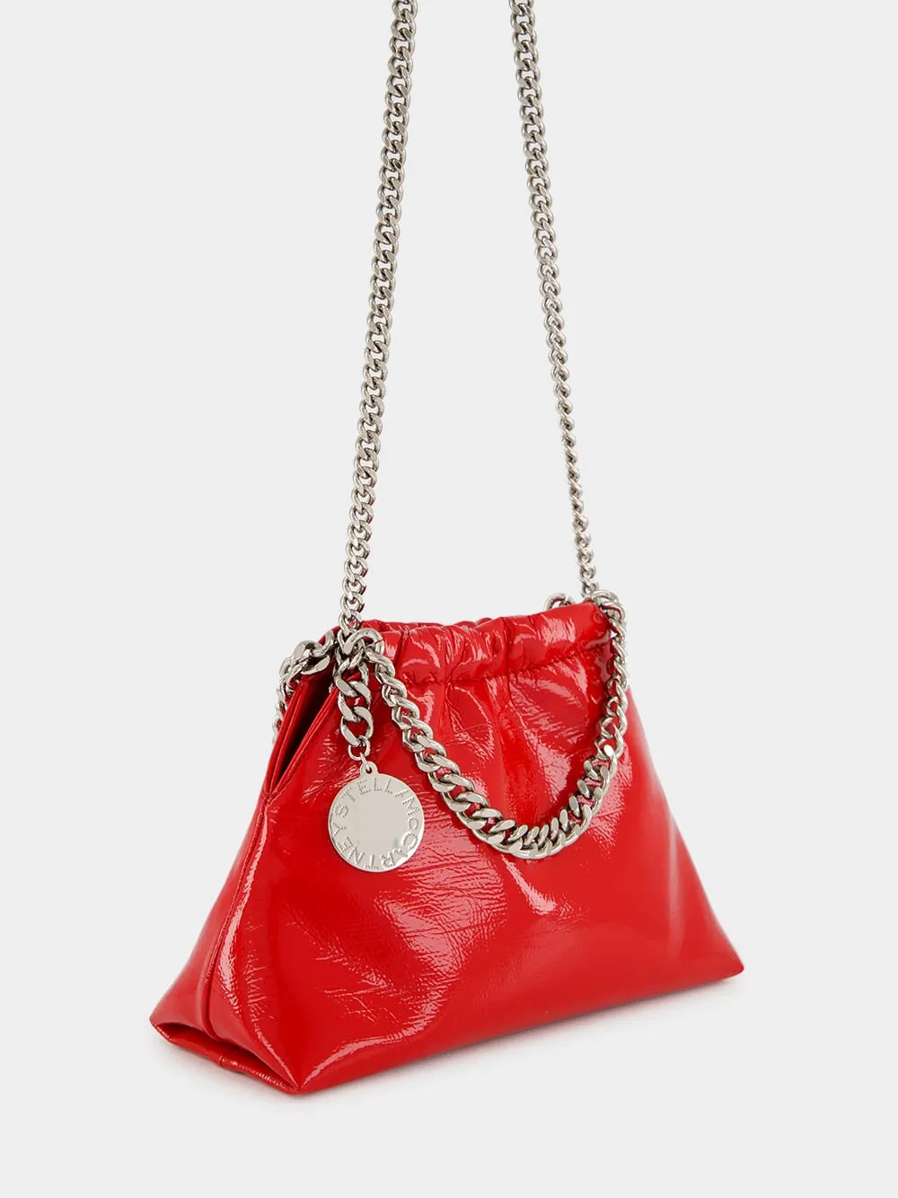 Red Falabella Drawstring Crossbody Bag