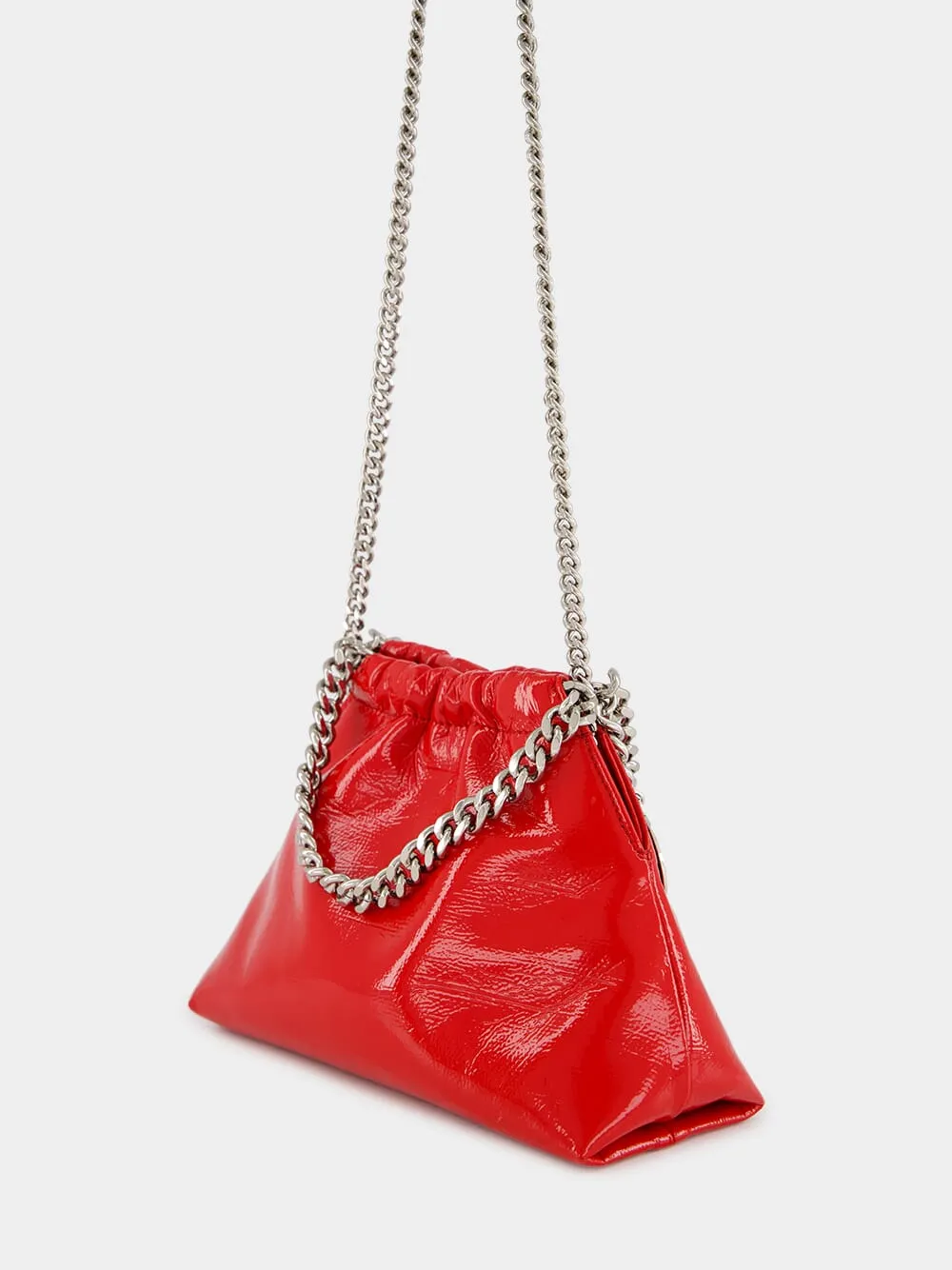 Red Falabella Drawstring Crossbody Bag