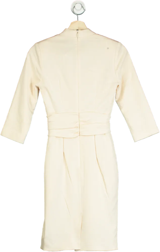 Reiss Cream Wrap Dress UK 4