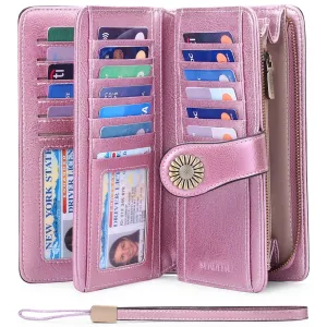 RFID Blocking Women'S Casual Card Wallet, Green-2