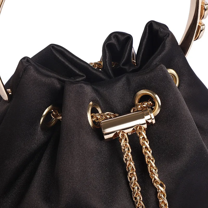 Rhinestone Bucket Bag For Women, Clutch Purse For Ladies Rhinestone Evening Party Shoulder Bag Sparkly Crystal Bucket Bag, Purse Wedding Purse Handbag Shoulder and Cross body Bag