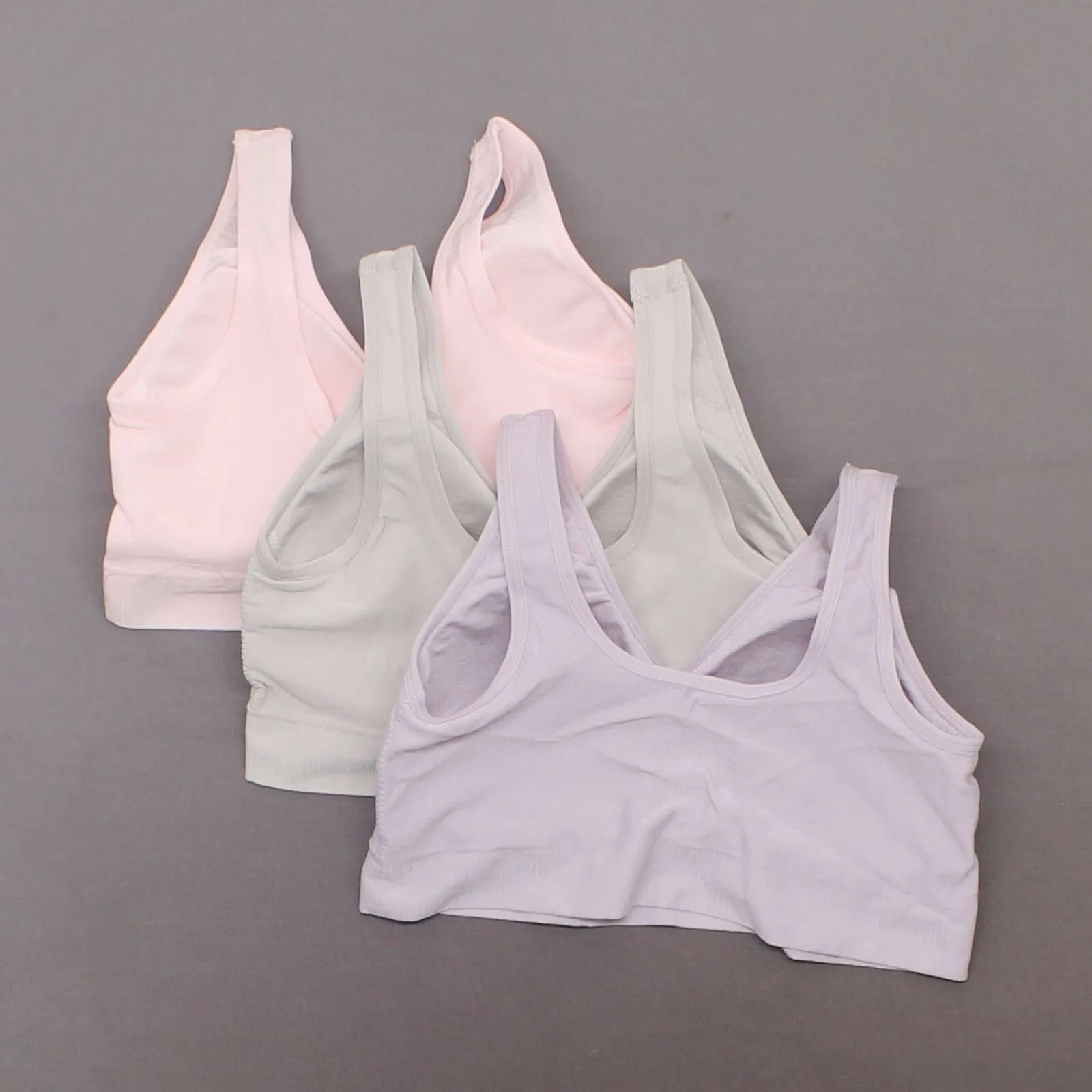 Rhonda Shear 3 Pack Jacquard Ahh Bras With Removable Pads Pastels Large