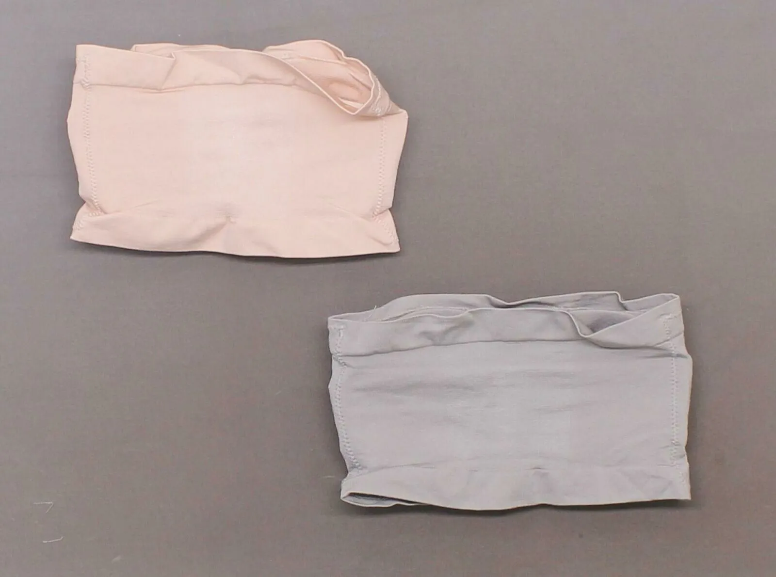 Rhonda Shear LOT OF 2 Underwire Bandeau Bra Removable Pads Gray/ Blush XS