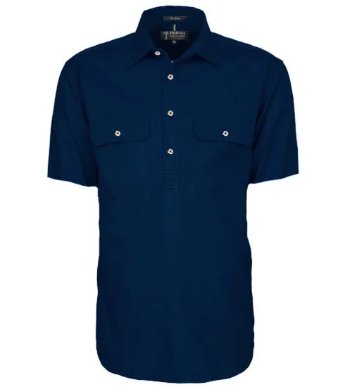 Ritemate Mens Closed Front Short Sleeve Shirt - 6 Colours