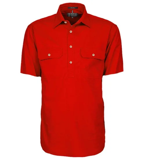 Ritemate Mens Closed Front Short Sleeve Shirt - 6 Colours