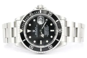 Rolex Submariner Stainless Steel Model 16610 Circa 2005