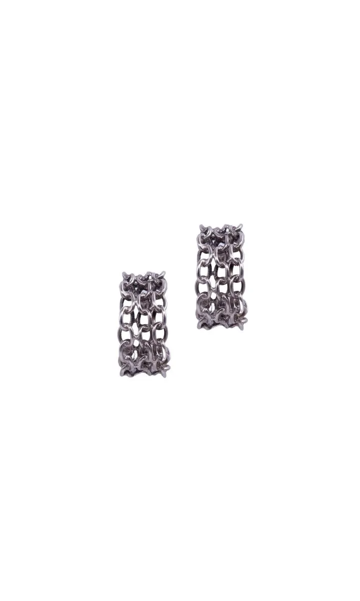 Roop Silver Hoop Earring