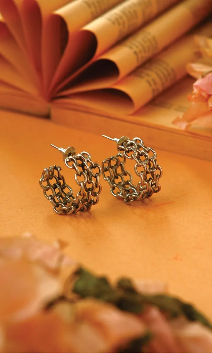 Roop Silver Hoop Earring