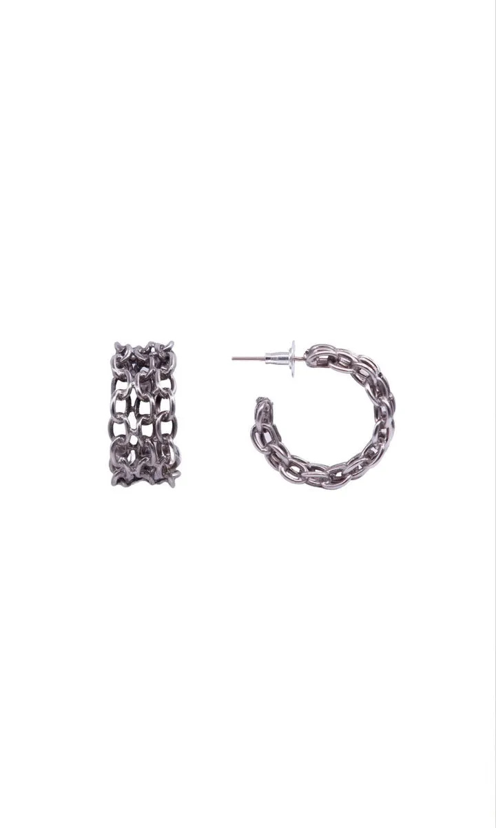 Roop Silver Hoop Earring