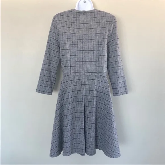Sabie Plaid Aline Dress in Charcoal Plaid NWOT