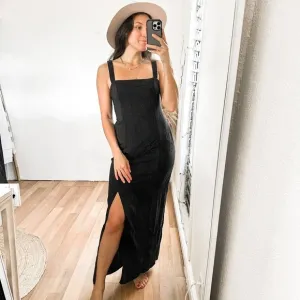 Sadie &amp; Sage Black Keyhole Back Dress Size Medium Black