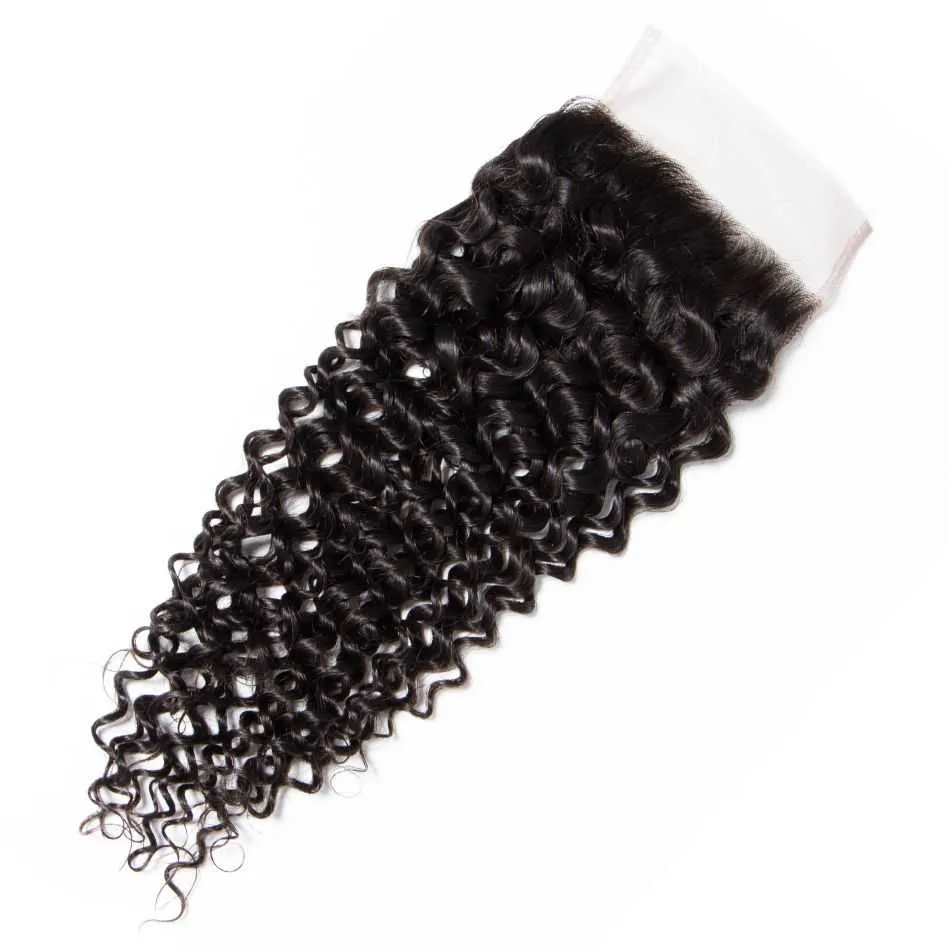 Sdamey Brazilian Curly Wave Human Hair 7X7 Lace Closure
