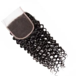 Sdamey Brazilian Curly Wave Human Hair 7X7 Lace Closure