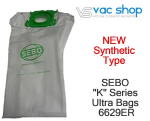 Sebo Genuine 6629ER Vacuum Cleaner Bags fits K1 Pet, K3 Premium Series vacuum cleaner