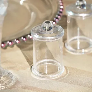 Set of 16 Pcs Clear Jar with Lid aby Shower Party Candy Holder Gift