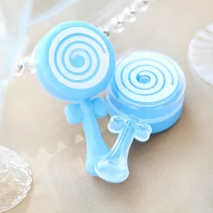 Set of 24 Pcs Blue Plastic Baby Rattle Shower Party Candy Holder