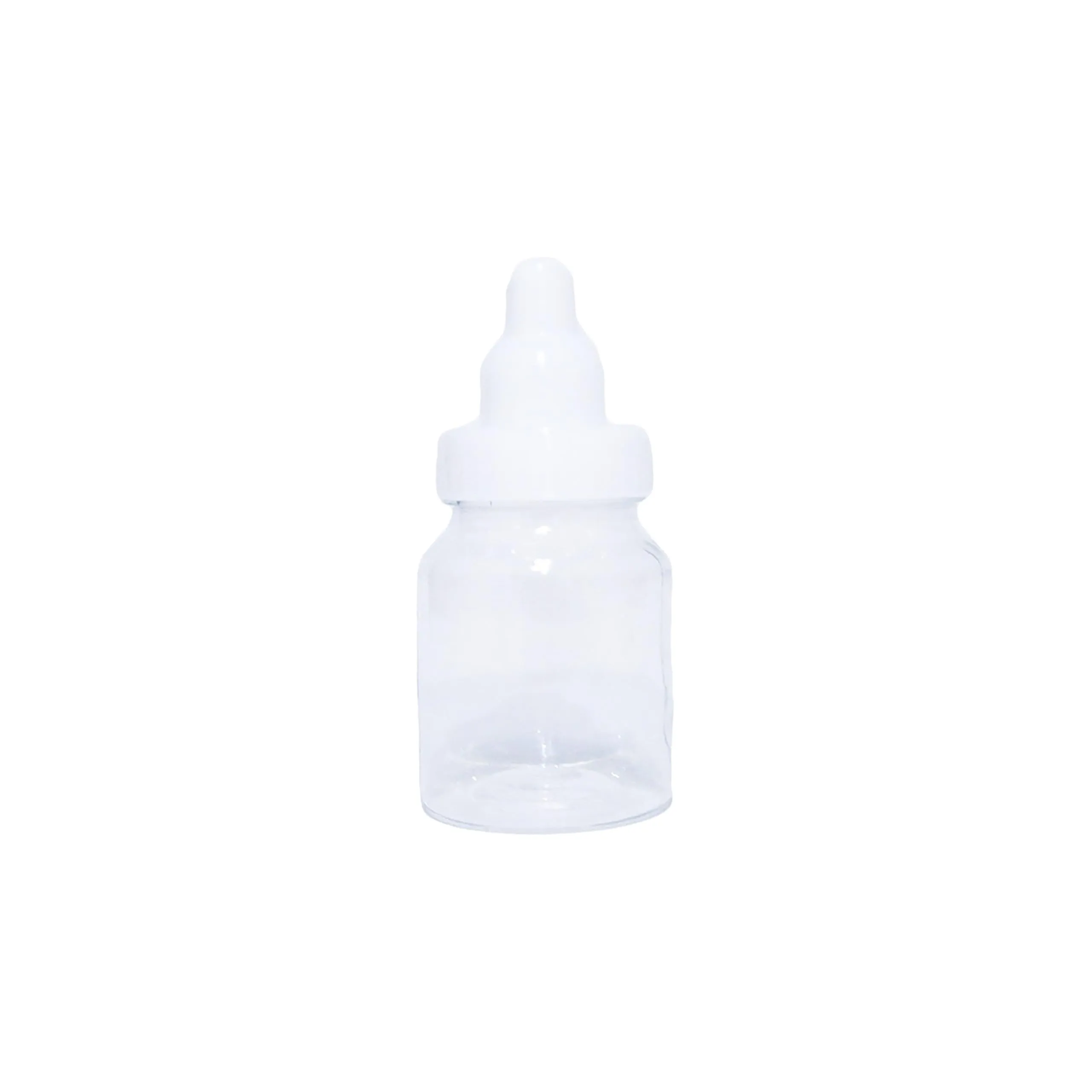 Set of 36 Pcs White Plastic Baby Milk Bottle Shower Party Candy Holder