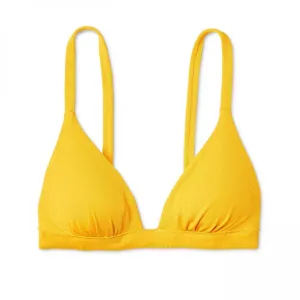 Shade & Shore Women's Ribbed Triangle Bikini Top
