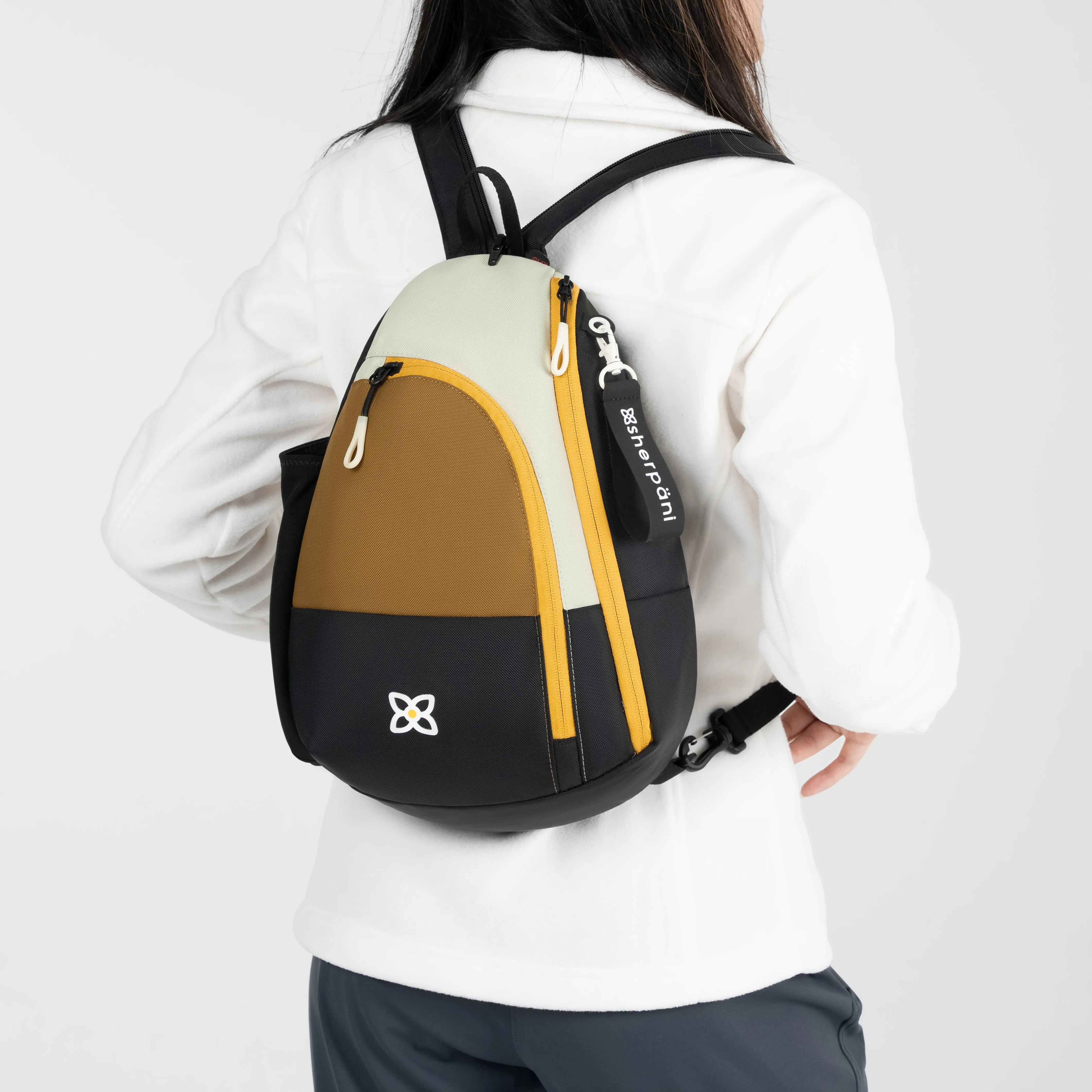 Sherpani Wayfarer Convertible Sling Backpack elmwood