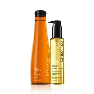 Shu Uemura Urban Moisture Shampoo & Shu Uemura Essence Absolue Protective Oil