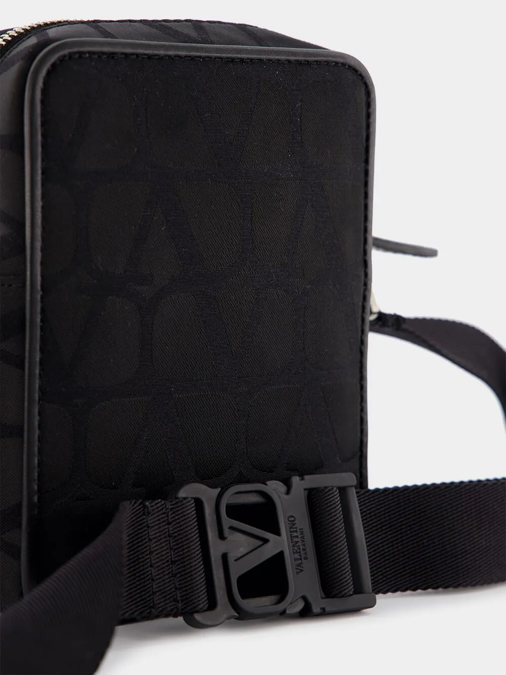 Small Black Iconographe Nylon Shoulder Bag