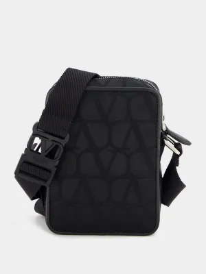 Small Black Iconographe Nylon Shoulder Bag