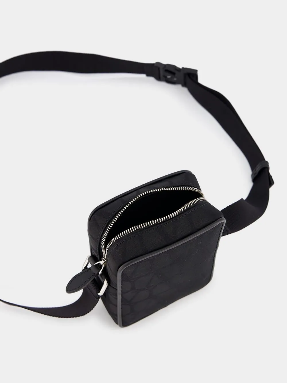 Small Black Iconographe Nylon Shoulder Bag