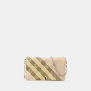 Snip Mini Wallet On Chain - Burberry - Synthetic - Pink