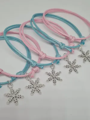 Snowflake friendship bracelets-party bag filler