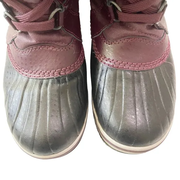Sorel Tofino Epic Plum Waterproof Faux Fur Boot Size 4