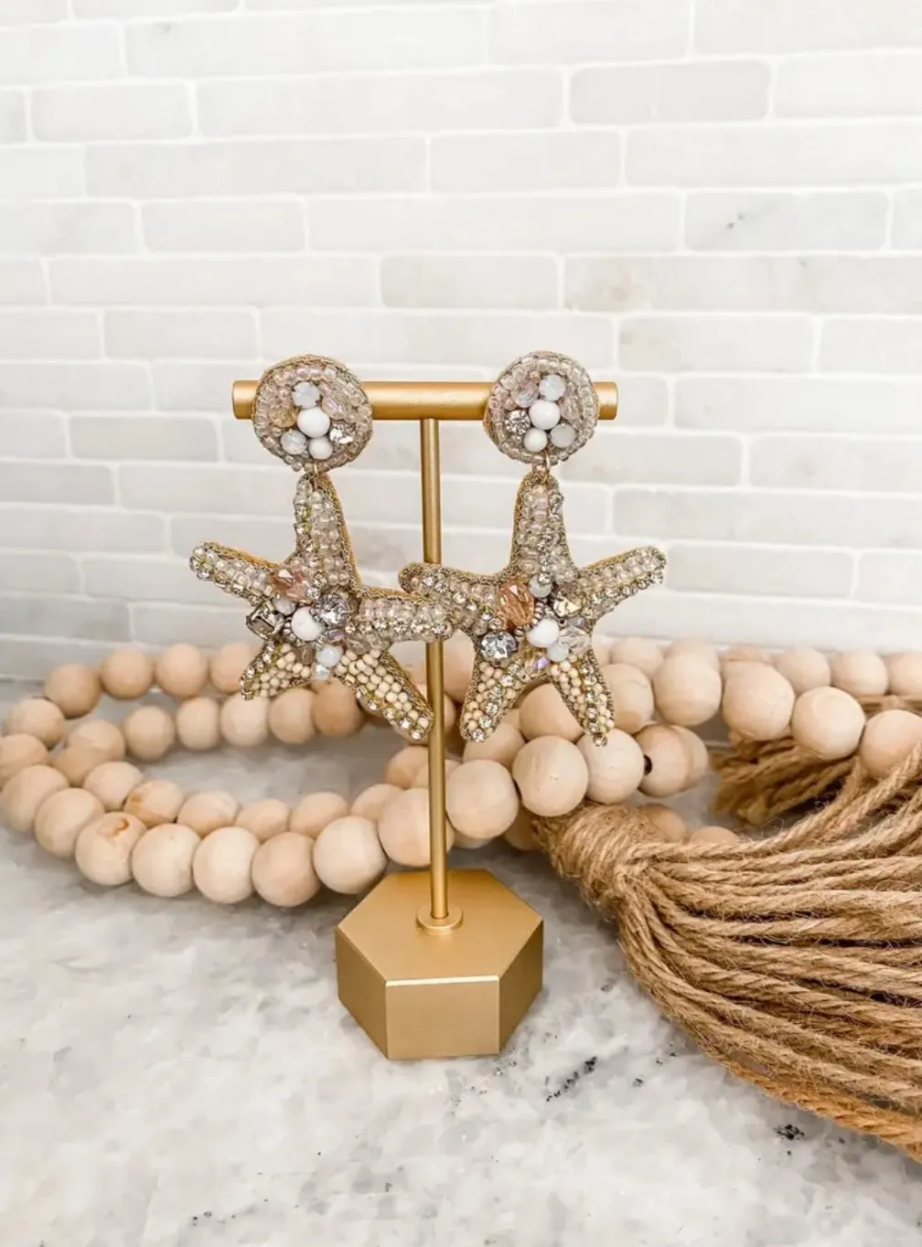 STARFISH EARRINGS  LIGHT GOLD